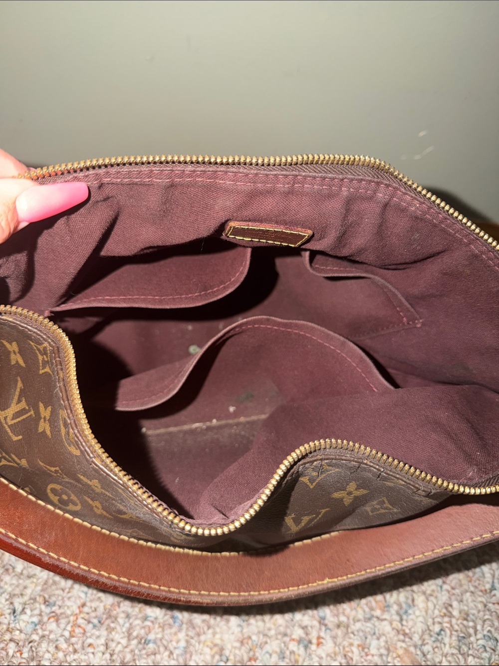 Louis Vuitton Monogram Canvas Hobo Bag in Brown and Tan - Picture 3 of 3